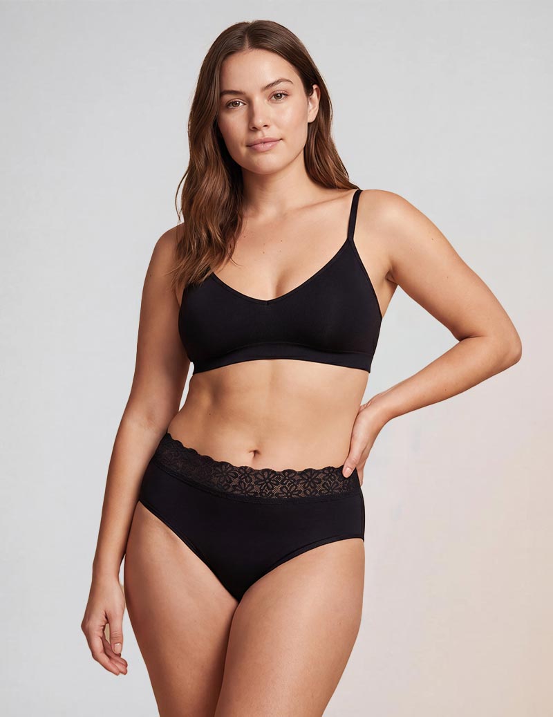 Leakproof Lace-Waist Panties