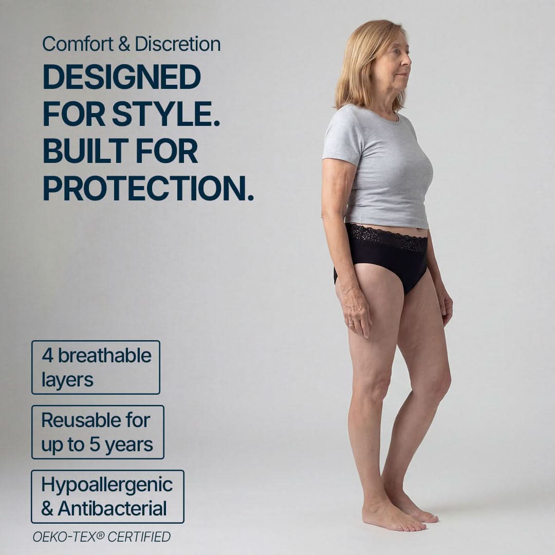 Leakproof Lace-Waist Panties
