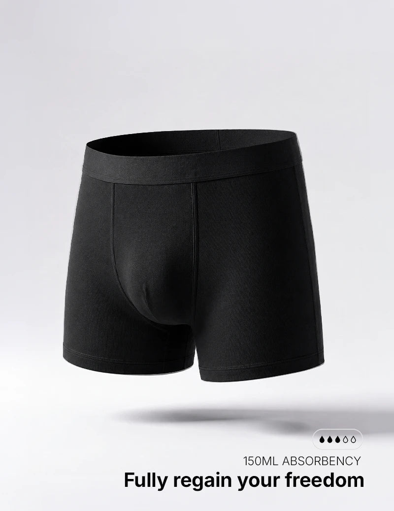 Men’s Light Absorbent Washable Incontinence Boxer