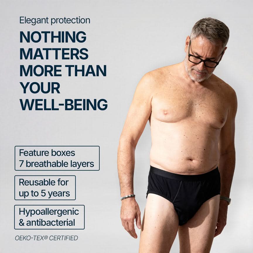 Men's Washable Incontinence Briefs