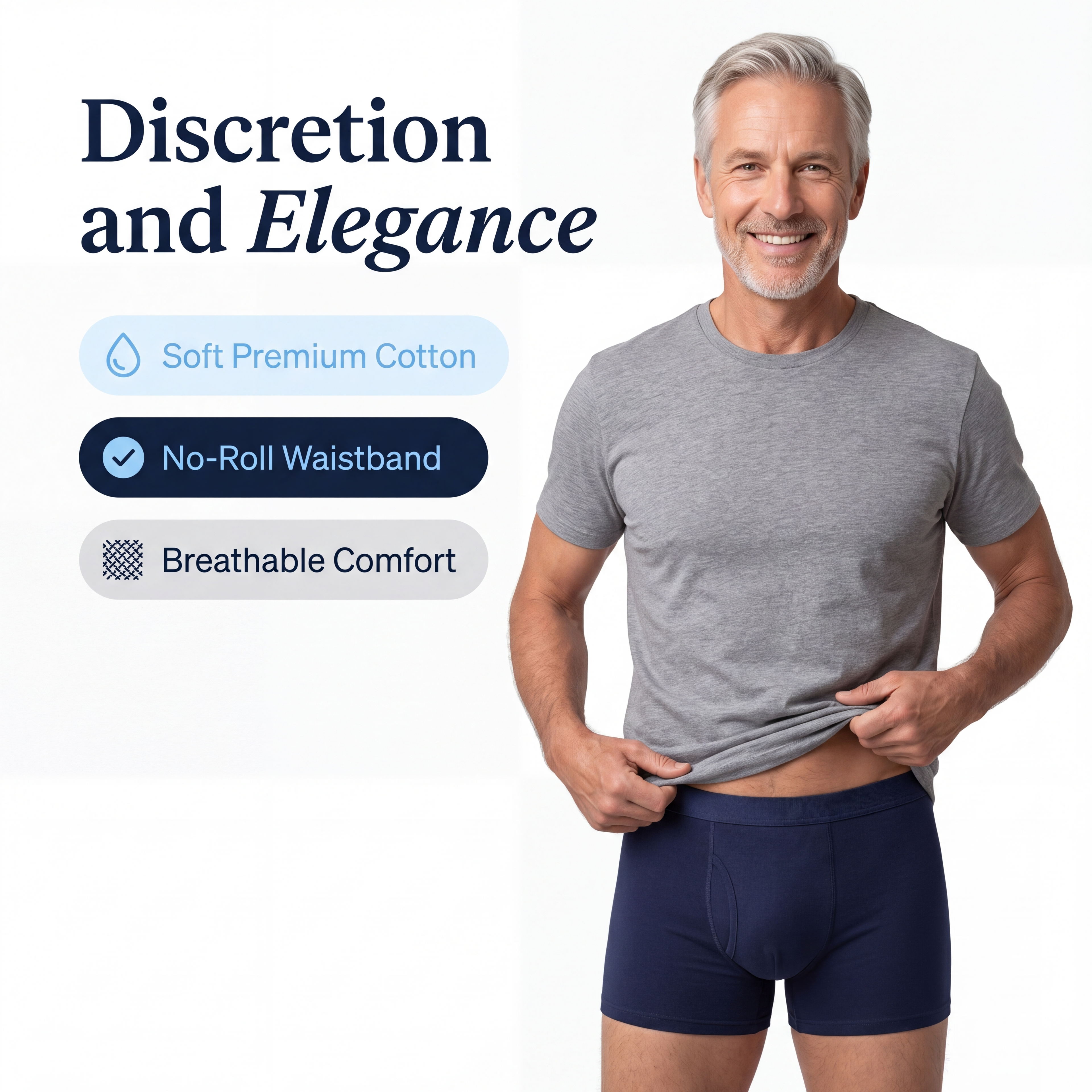 Guardian Men's Ultra-Absorbent Incontinence Boxer Briefs