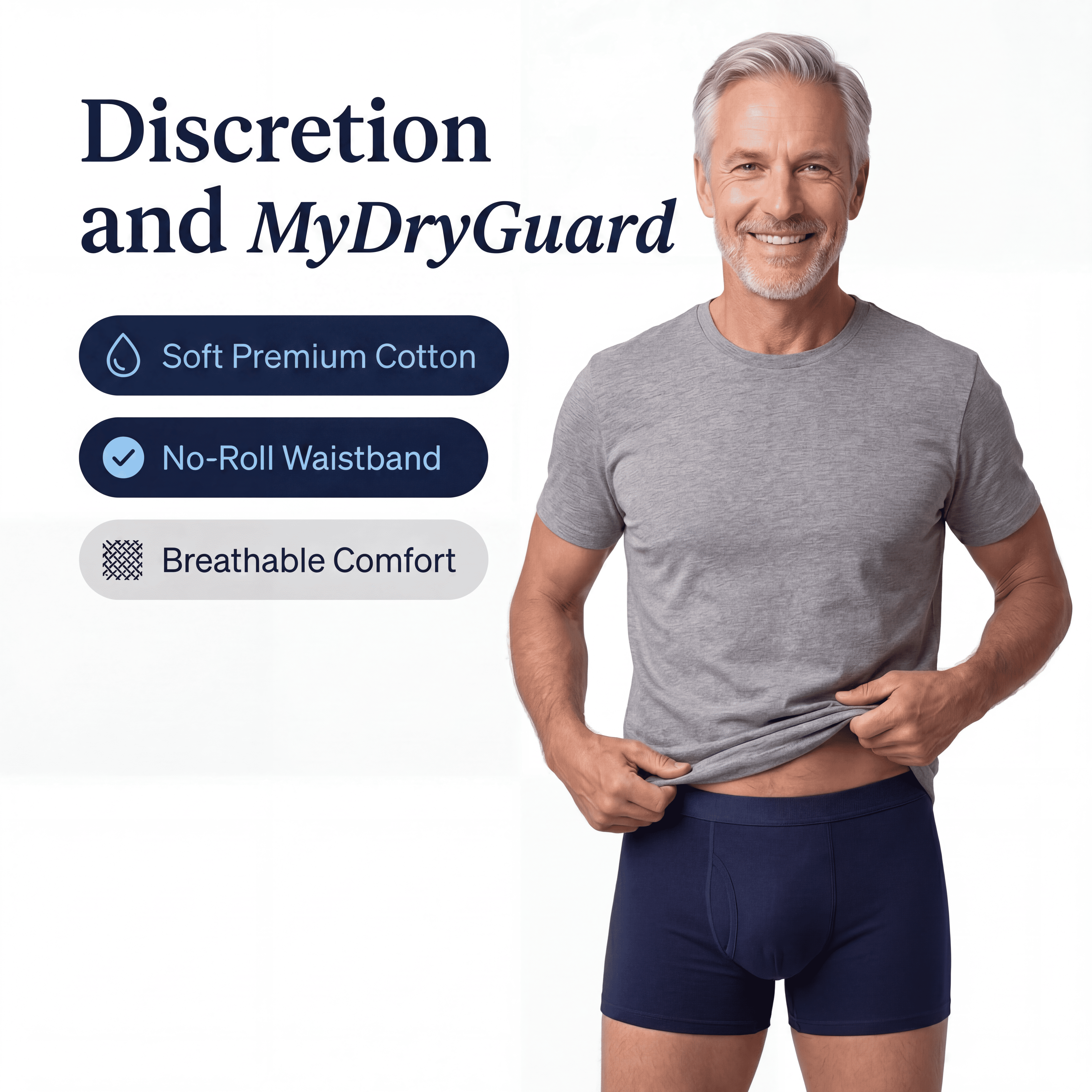 Guardian™ Incontinence Boxer Briefs for Men