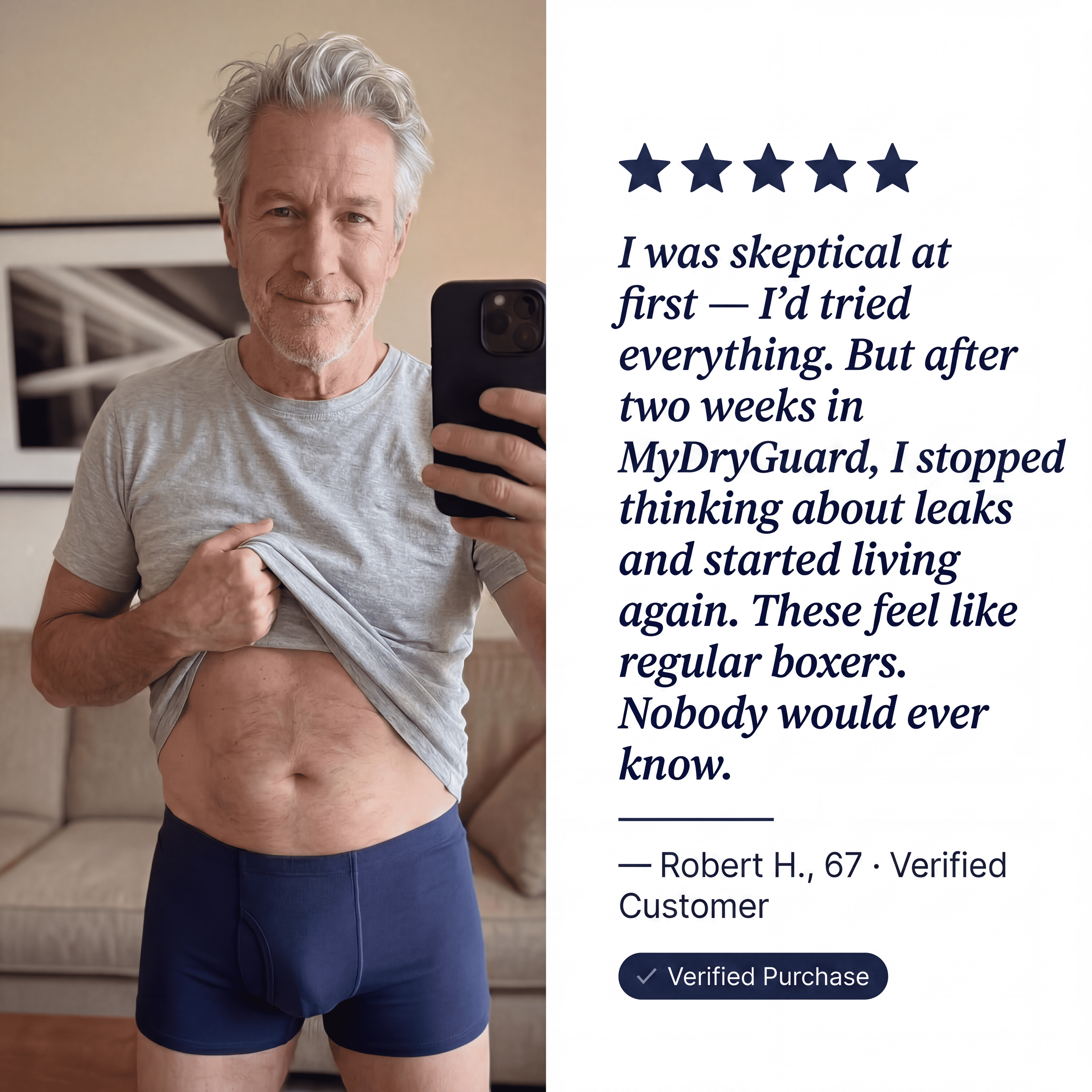 Guardian™ Incontinence Boxer Briefs for Men